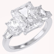 Esmarie Five Stone Radiant Cut Lab Grown Diamond Engagement Ring
