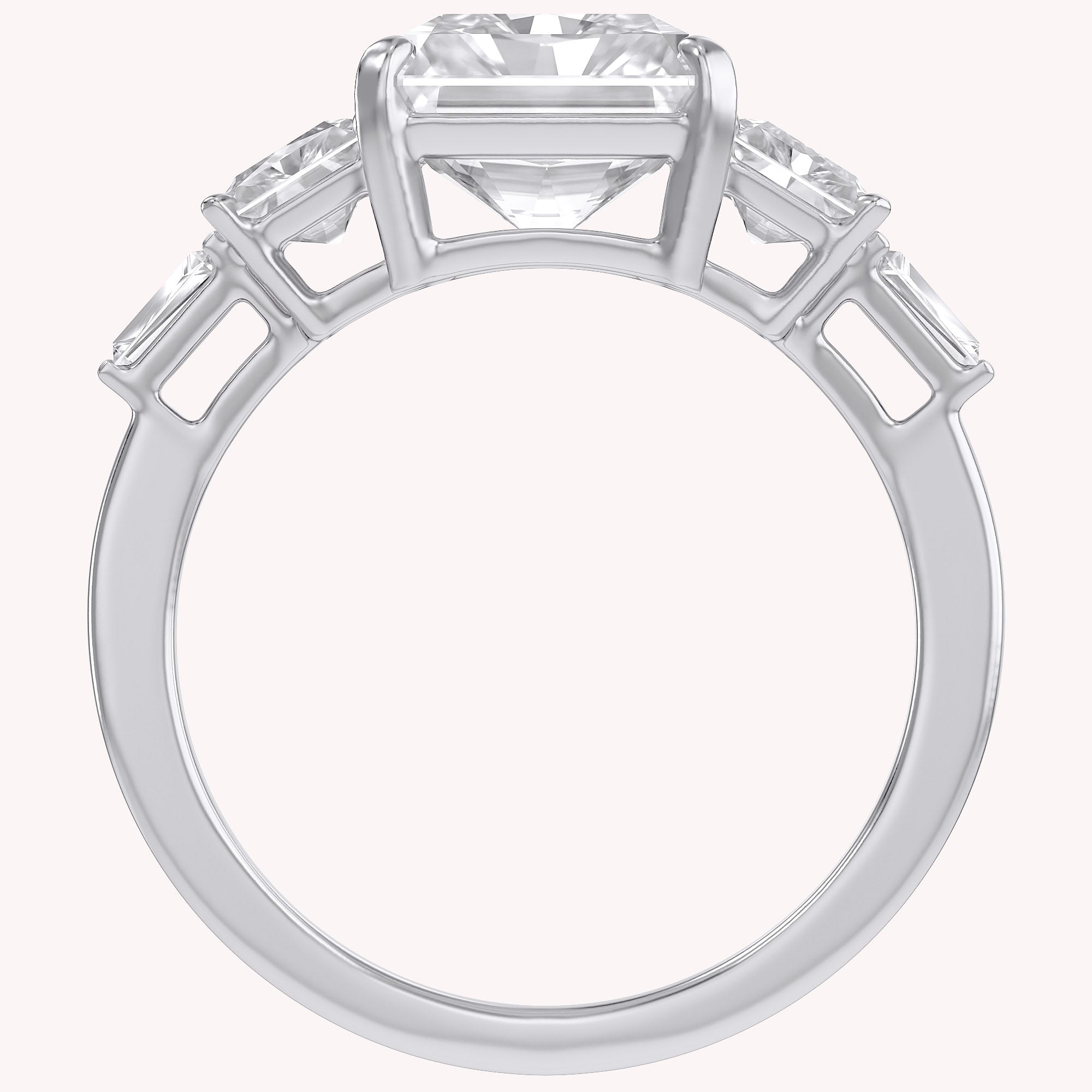 Esmarie Five Stone Radiant Cut Lab Grown Diamond Engagement Ring