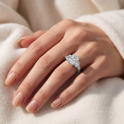 Esmarie Five Stone Radiant Cut Lab Grown Diamond Engagement Ring