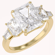 Esmarie Five Stone Radiant Cut Lab Grown Diamond Engagement Ring