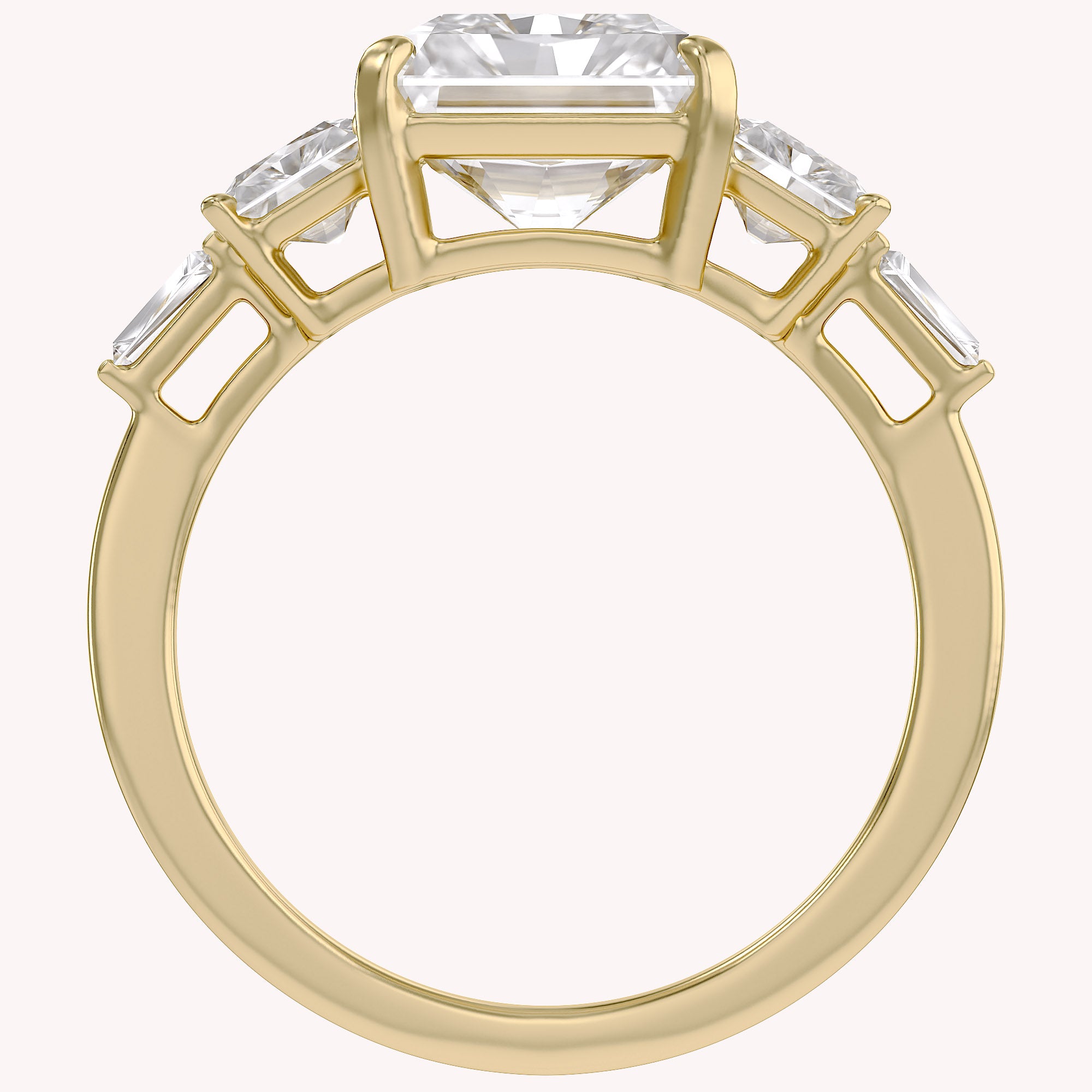 Esmarie Five Stone Radiant Cut Lab Grown Diamond Engagement Ring