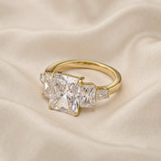 Esmarie Five Stone Radiant Cut Lab Grown Diamond Engagement Ring