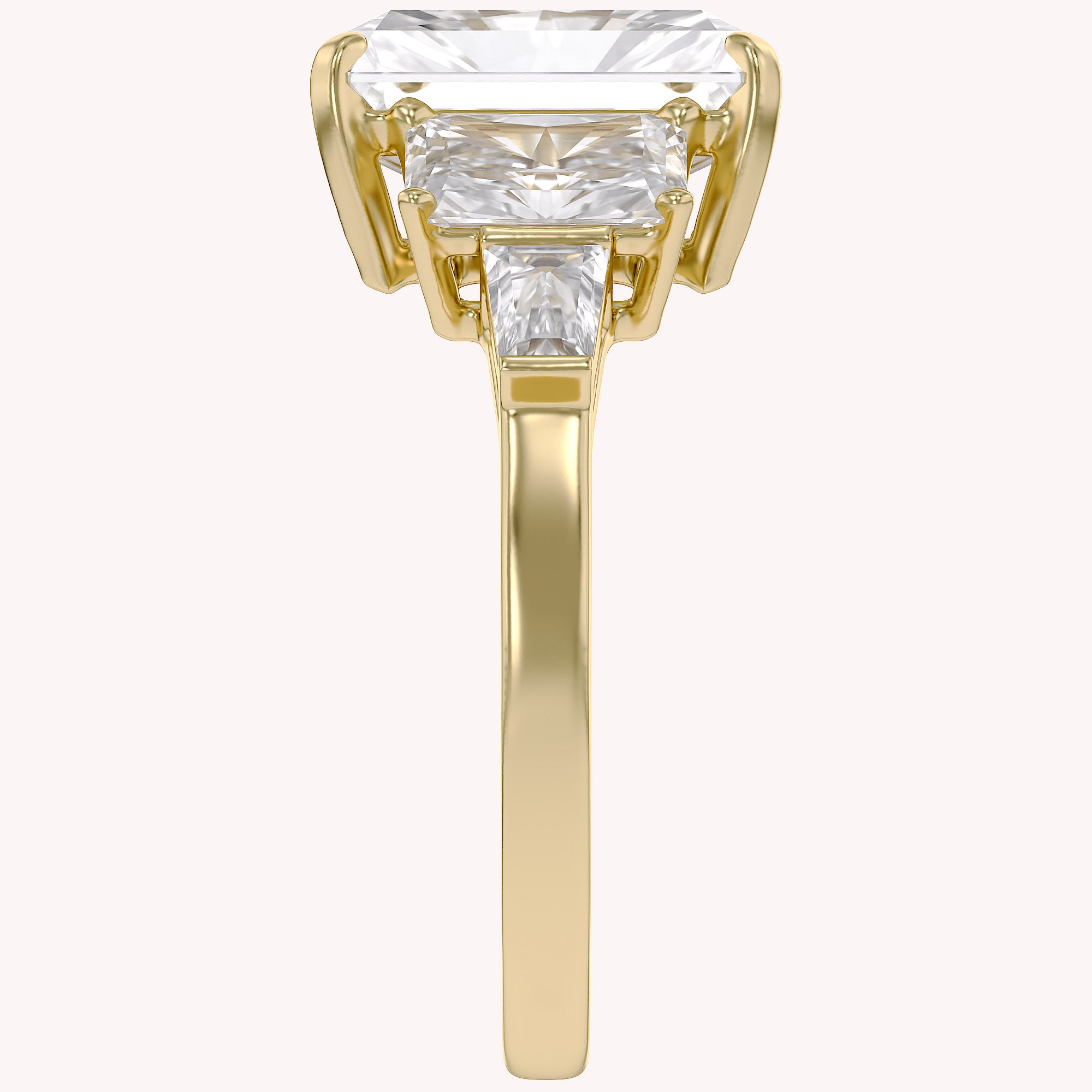 Esmarie Five Stone Radiant Cut Lab Grown Diamond Engagement Ring