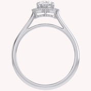 Leya Vantage Halo Oval Cut Lab Grown Diamond Engagement Ring
