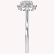 Leya Vantage Halo Oval Cut Lab Grown Diamond Engagement Ring