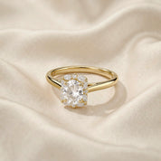 Leya Vantage Halo Oval Cut Lab Grown Diamond Engagement Ring