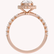 Eris Half Eternity Oval Cut Lab Grown Diamond Engagement Ring