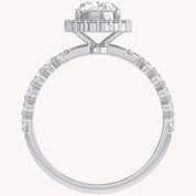 Eris Half Eternity Oval Cut Lab Grown Diamond Engagement Ring