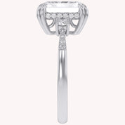 Elisabeth 3 Stone Hidden Halo Lab Grown Diamond Engagement Ring