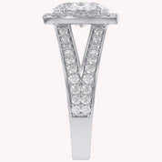Premium Oval Diamond Engagement Ring with Prong Set Round Diamonds