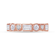Multi Shape Lab Created Moissanite Full Eternity Wedding Ring