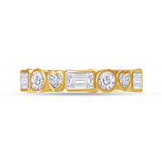 Multi Shape Lab Created Moissanite Full Eternity Wedding Ring