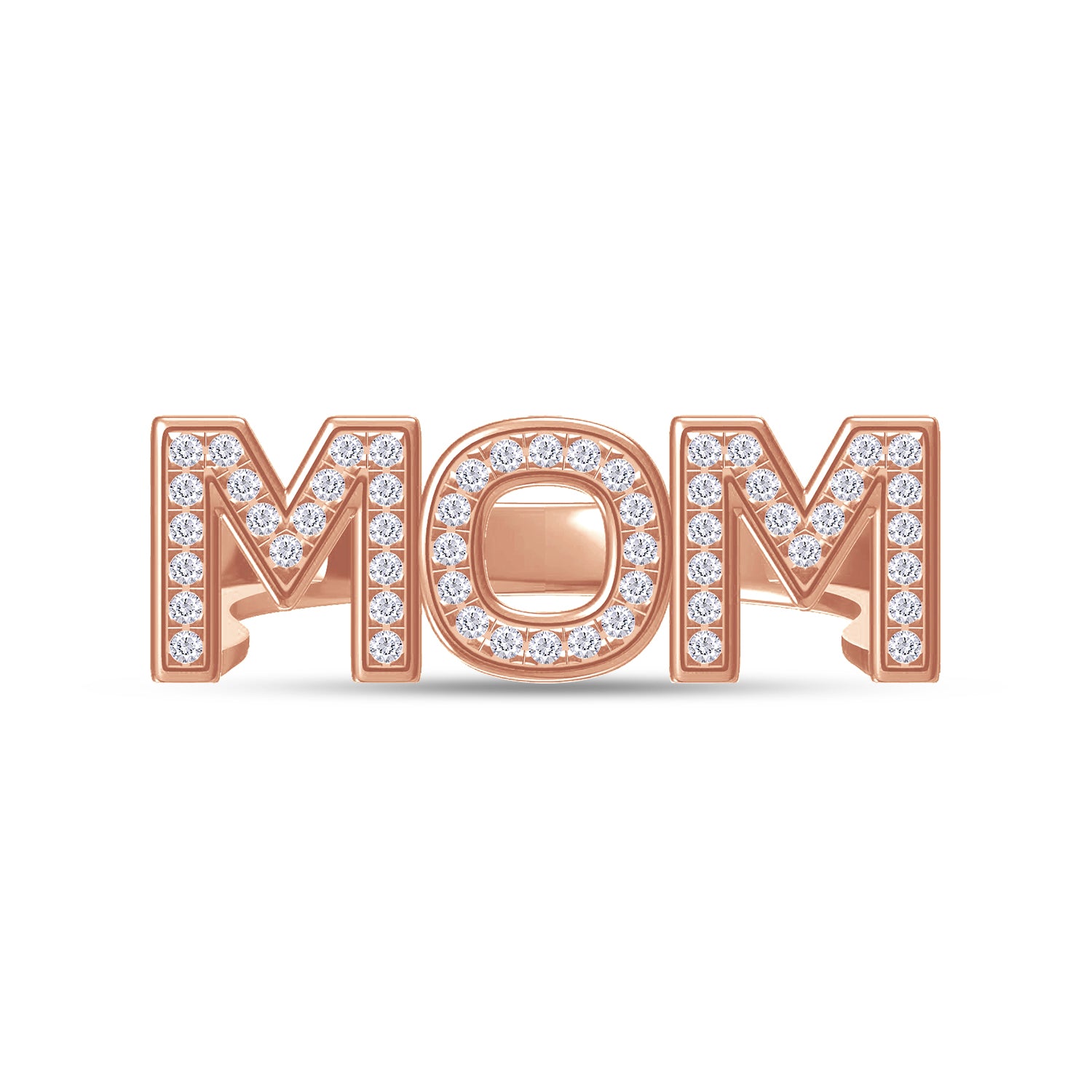Lab Created Moissanite MOM Ring