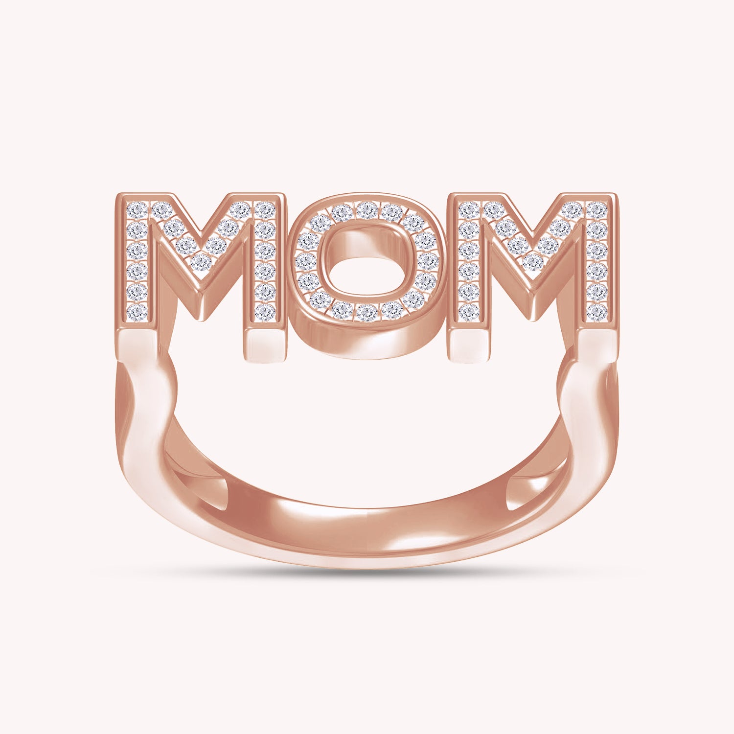 Lab Created Moissanite MOM Ring
