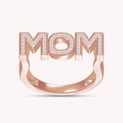 Lab Created Moissanite MOM Ring