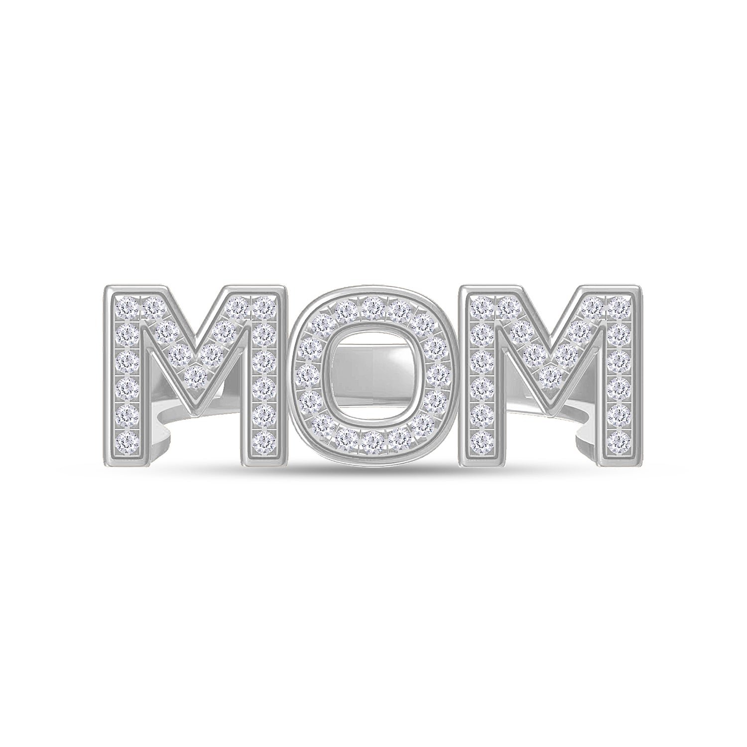 Lab Created Moissanite MOM Ring