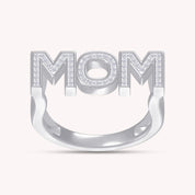 Lab Created Moissanite MOM Ring
