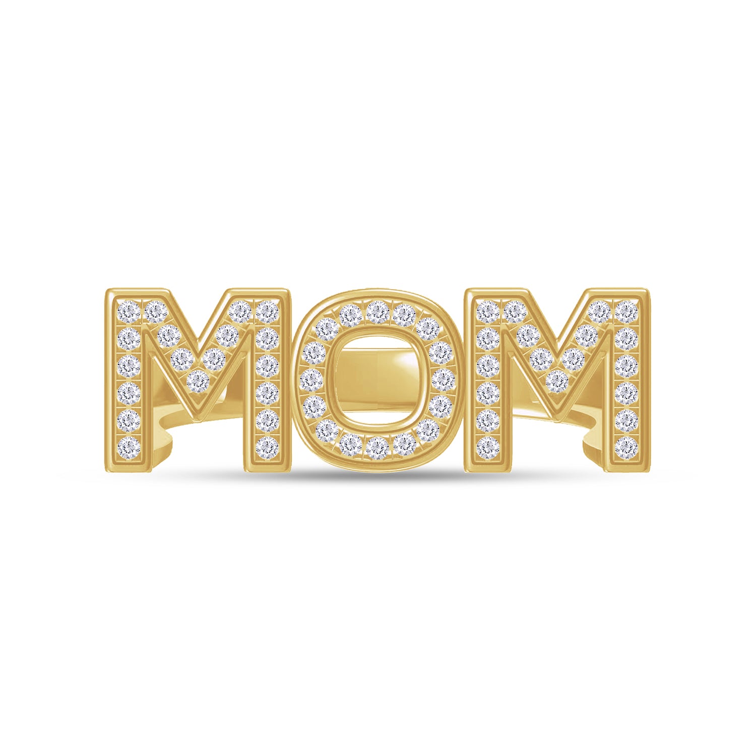 Lab Created Moissanite MOM Ring