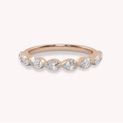 IGI Certified Lab Grown Diamond Half Eternity Pear Ring