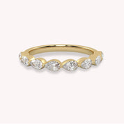 IGI Certified Lab Grown Diamond Half Eternity Pear Ring