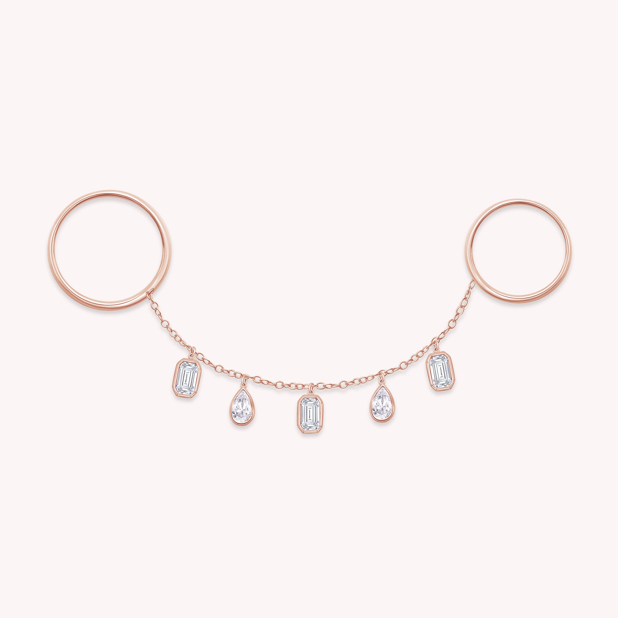 Right Hand Two Finger Chain Ring