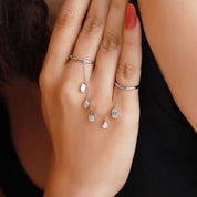 Right Hand Two Finger Chain Ring