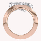 Toi Et Moi Ring 3.50 Carat Oval & Pear Lab Grown Diamond