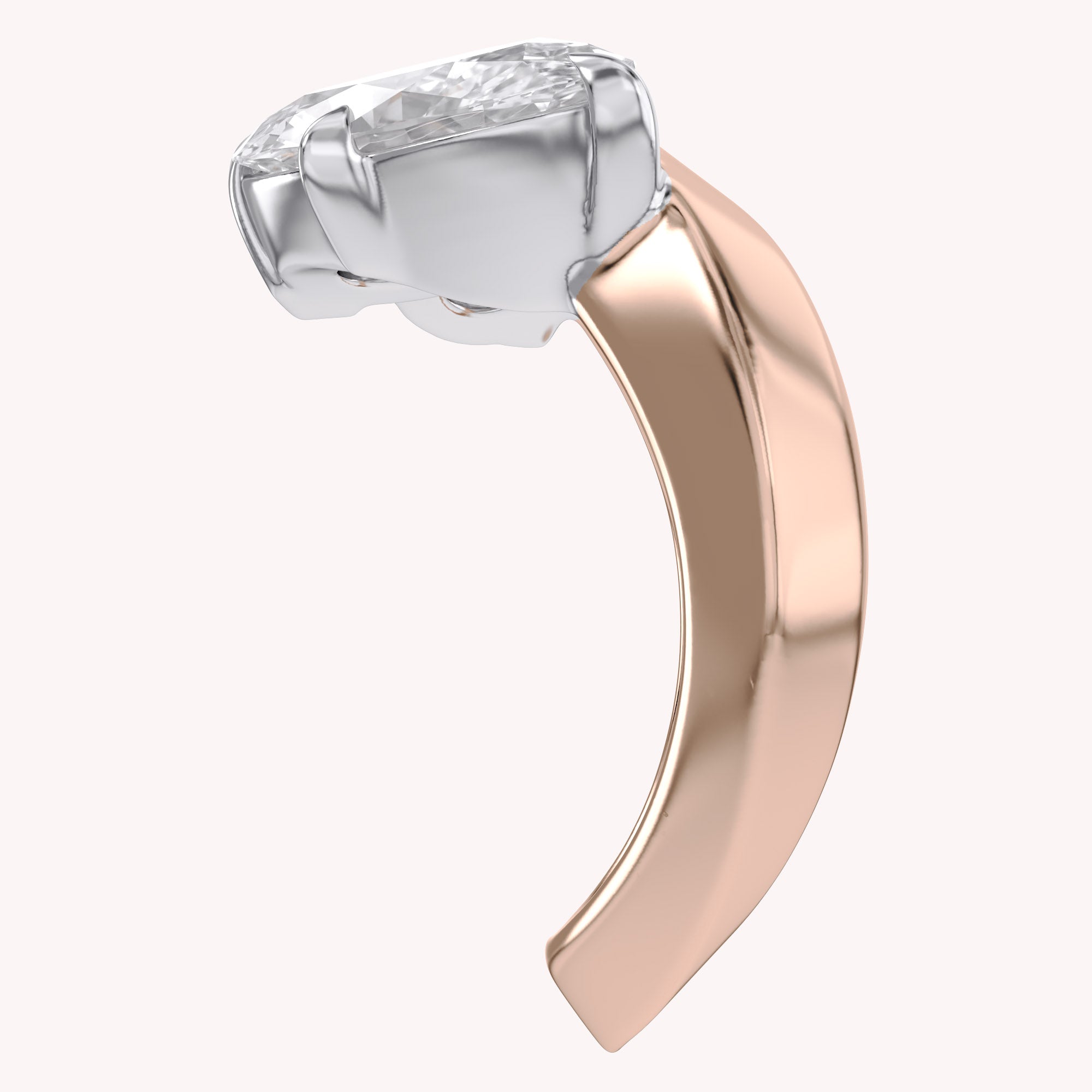 Toi Et Moi Ring 3.50 Carat Oval & Pear Lab Grown Diamond