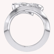 Toi Et Moi Ring 3.50 Carat Oval & Pear Lab Grown Diamond