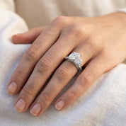 Toi Et Moi Ring 3.50 Carat Oval & Pear Lab Grown Diamond