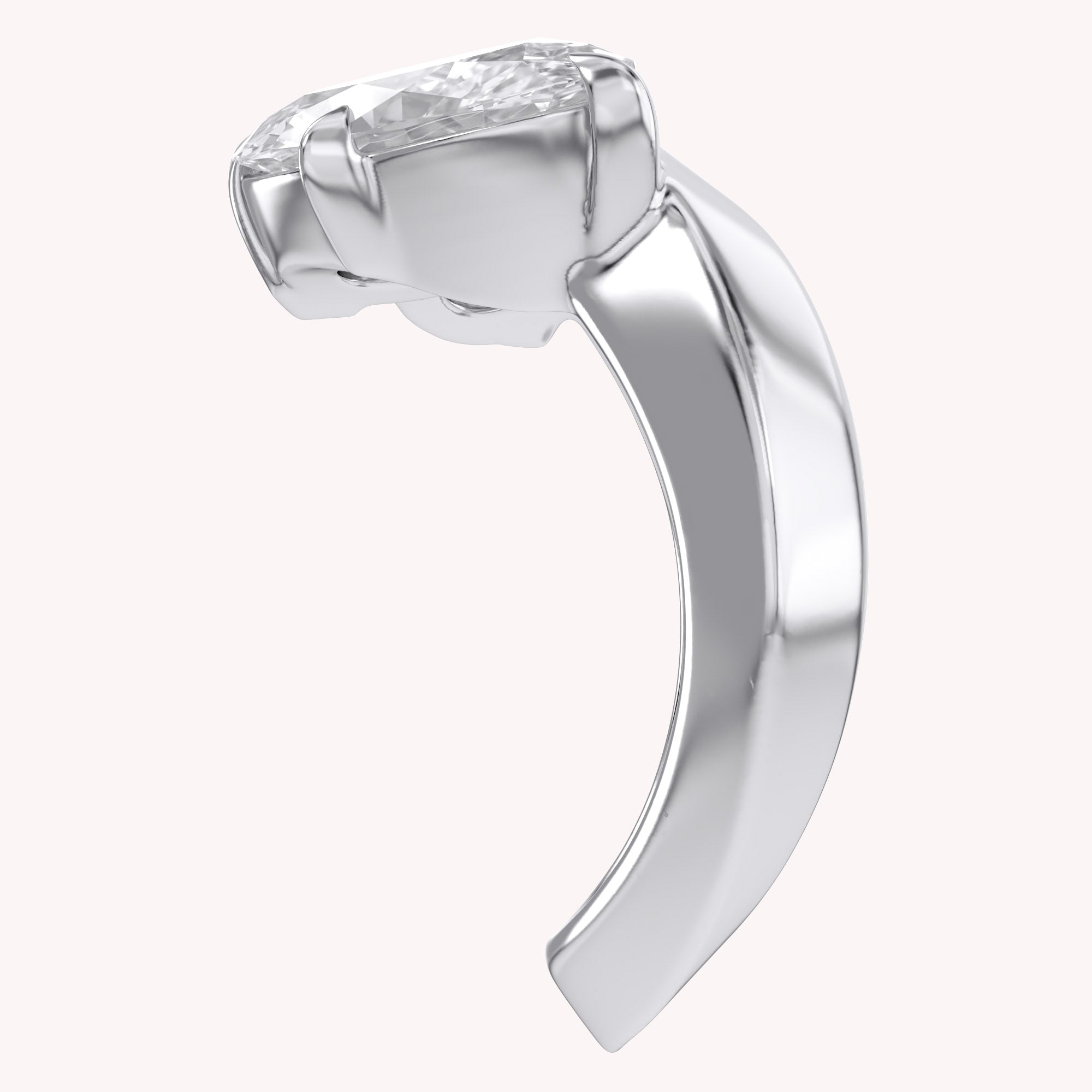 Toi Et Moi Ring 3.50 Carat Oval & Pear Lab Grown Diamond