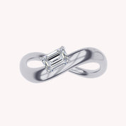 Solitaire Ring for Women in White Cubic Zirconia