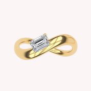 Solitaire Ring for Women in White Cubic Zirconia