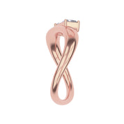 Solitaire Ring for Women in White Cubic Zirconia