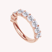 White Cubic Zirconia Half Eternity Band Ring