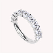 White Cubic Zirconia Half Eternity Band Ring