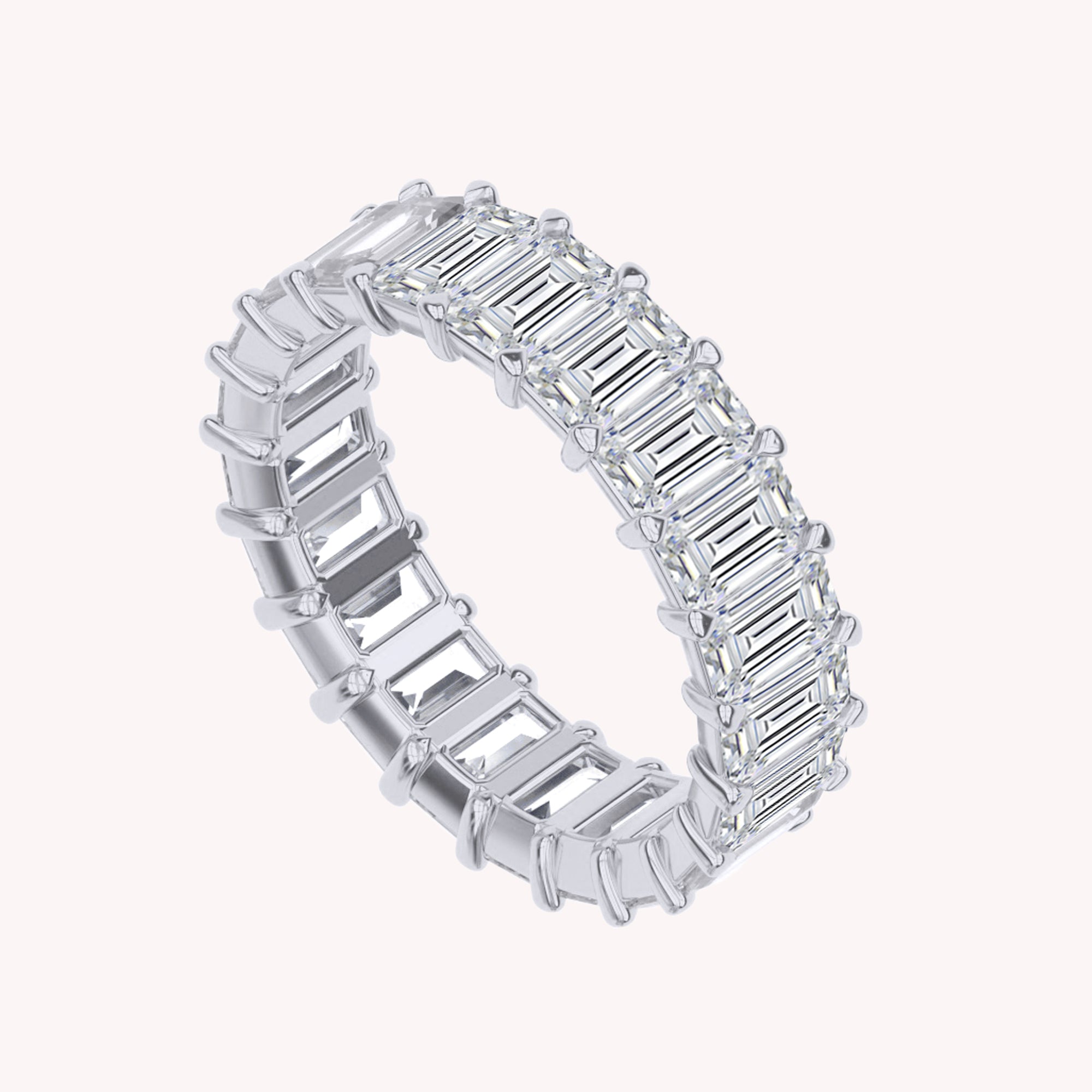Emerald Cut Eternity Band Ring