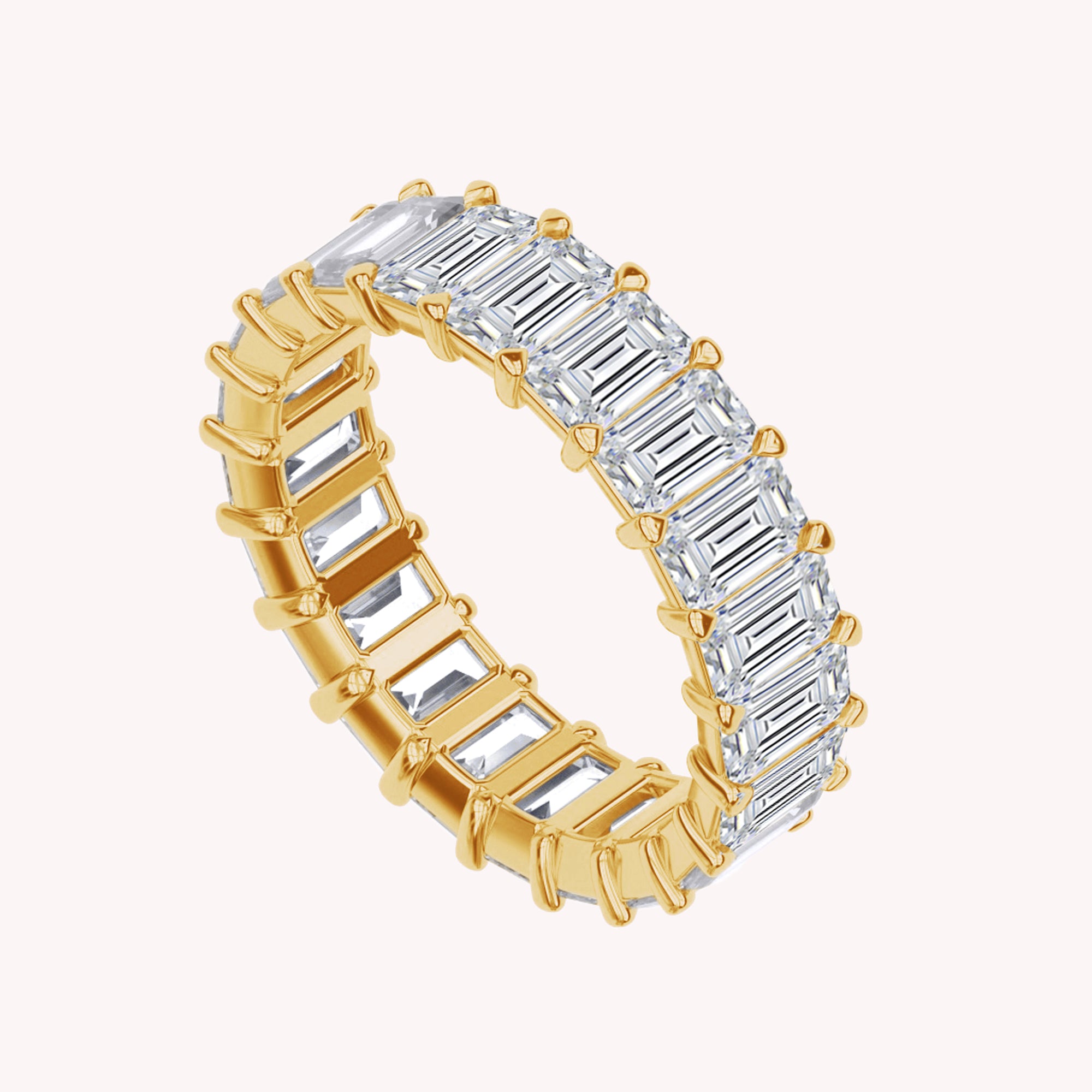 Emerald Cut Eternity Band Ring