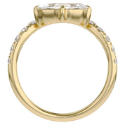 Marquise and Round Shape 1.52 Carat Lab Grown Diamond Engagement Rings