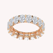 Full Eternity Oval Shape Ring in Lab Created Moissanite