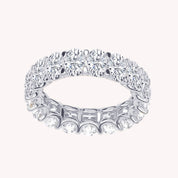 Full Eternity Oval Shape Ring in Lab Created Moissanite