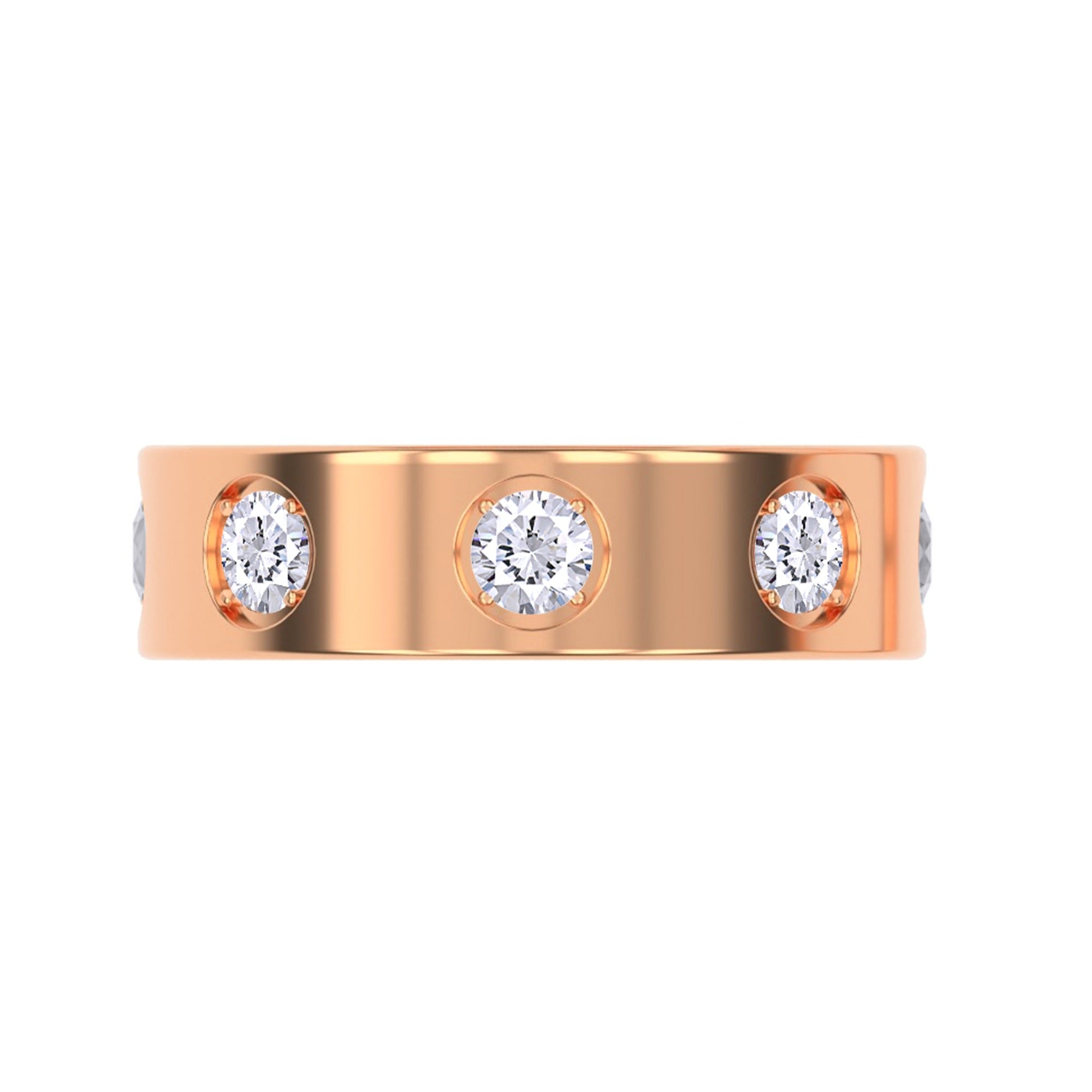 Wedding Band Ring for Women 1.20 Carat Lab Created Moissanite 5.50MM Band Width