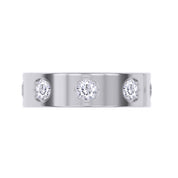 Wedding Band Ring for Women 1.20 Carat Lab Created Moissanite 5.50MM Band Width