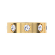 Wedding Band Ring for Women 1.20 Carat Lab Created Moissanite 5.50MM Band Width