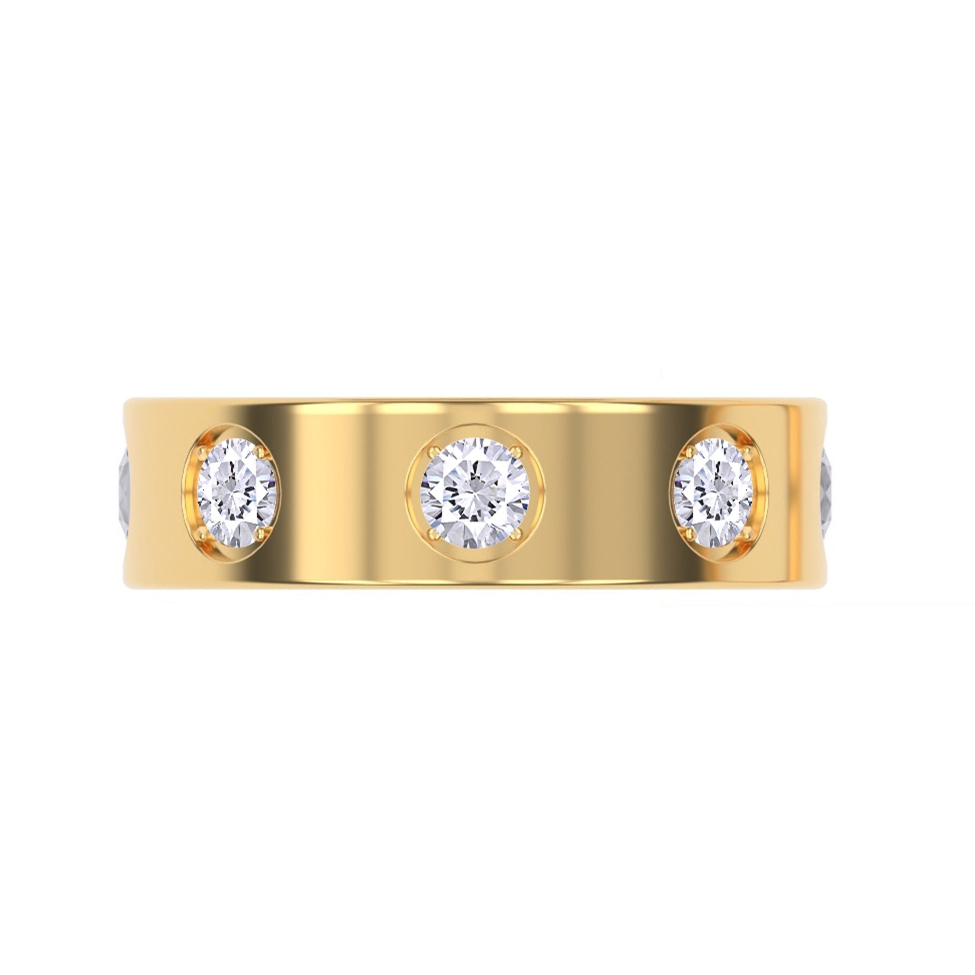 Wedding Band Ring for Women 1.20 Carat Lab Created Moissanite 5.50MM Band Width