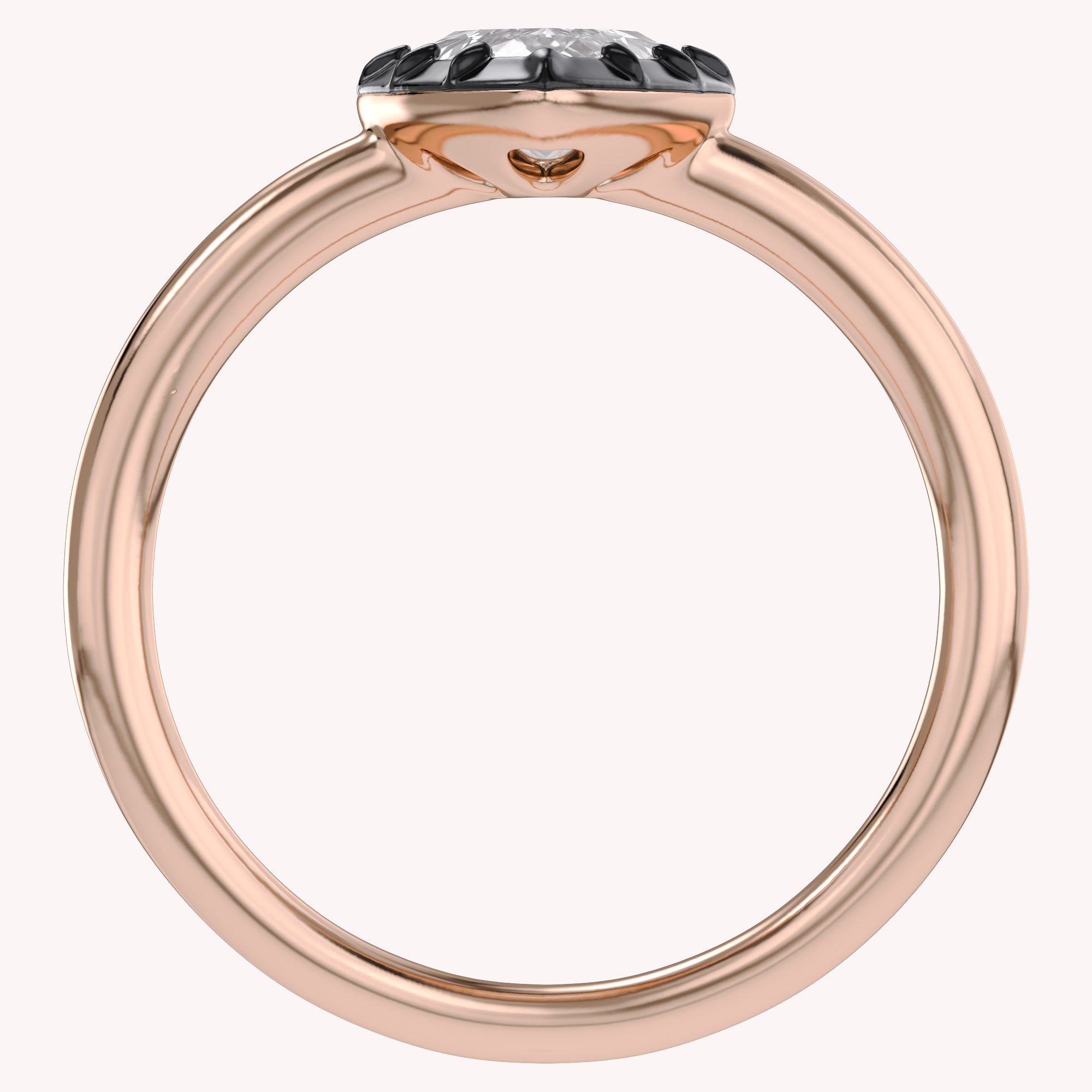Georgian Solitaire Engagement Ring 1 Carat Lab Grown Diamond