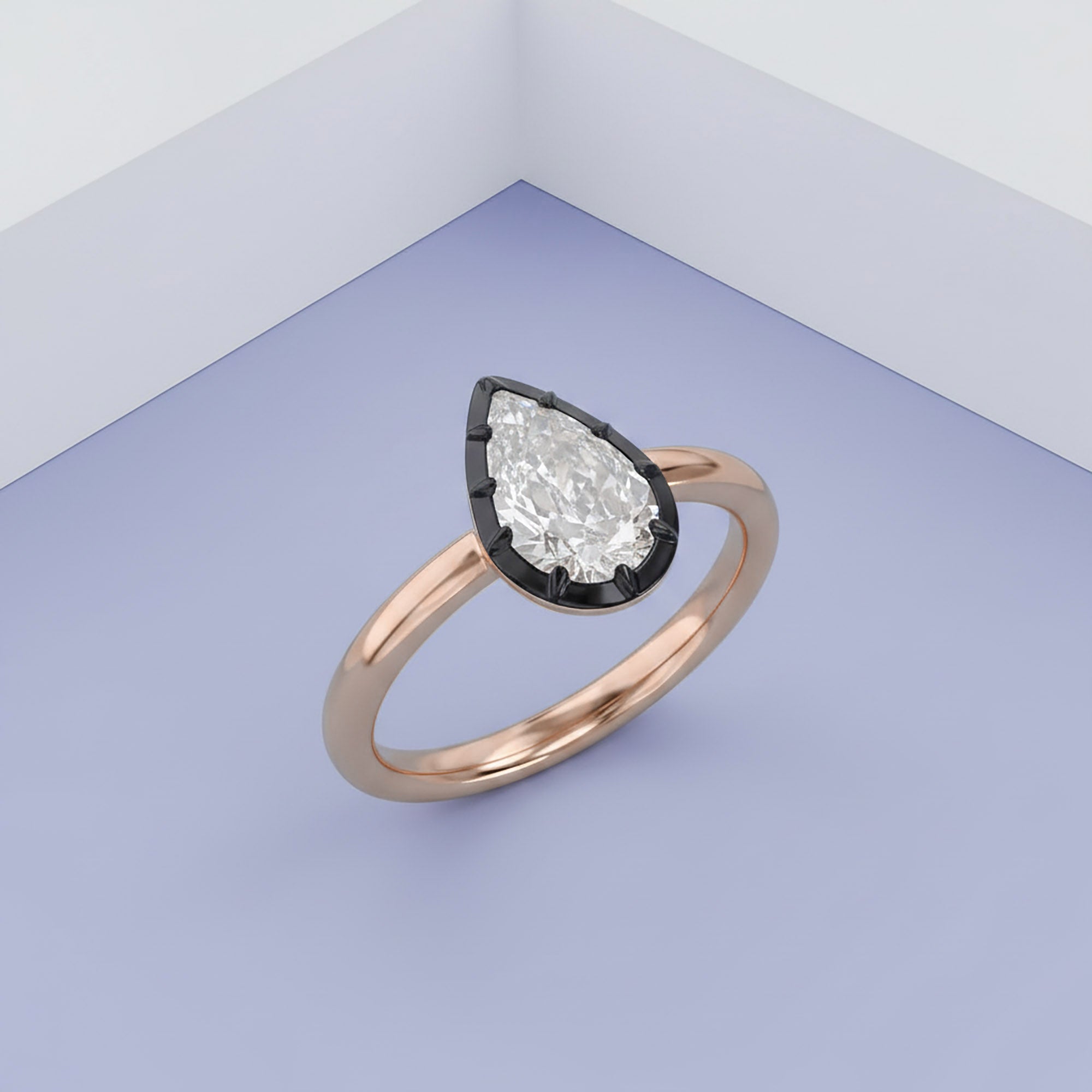 Georgian Solitaire Engagement Ring 1 Carat Lab Grown Diamond