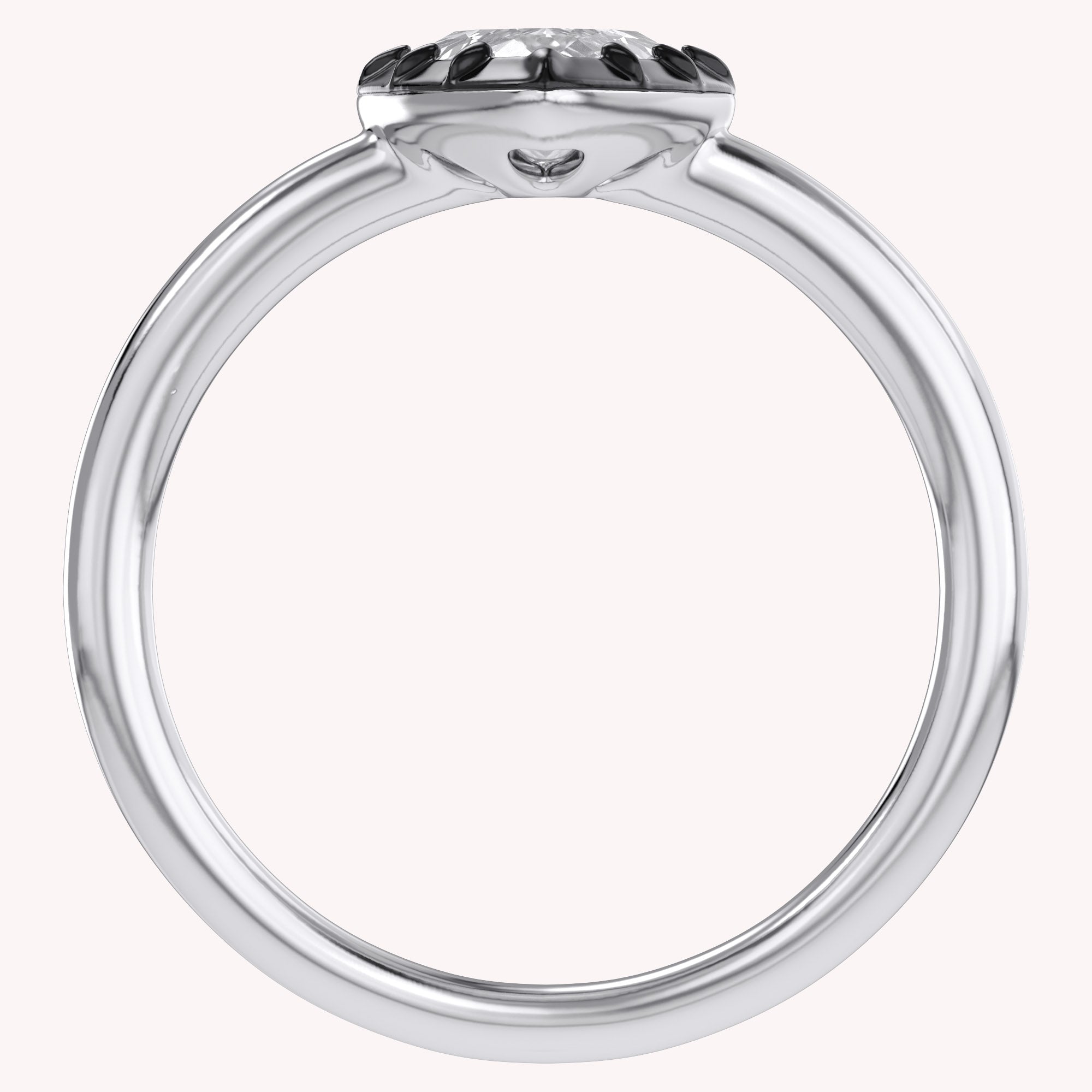 Georgian Solitaire Engagement Ring 1 Carat Lab Grown Diamond