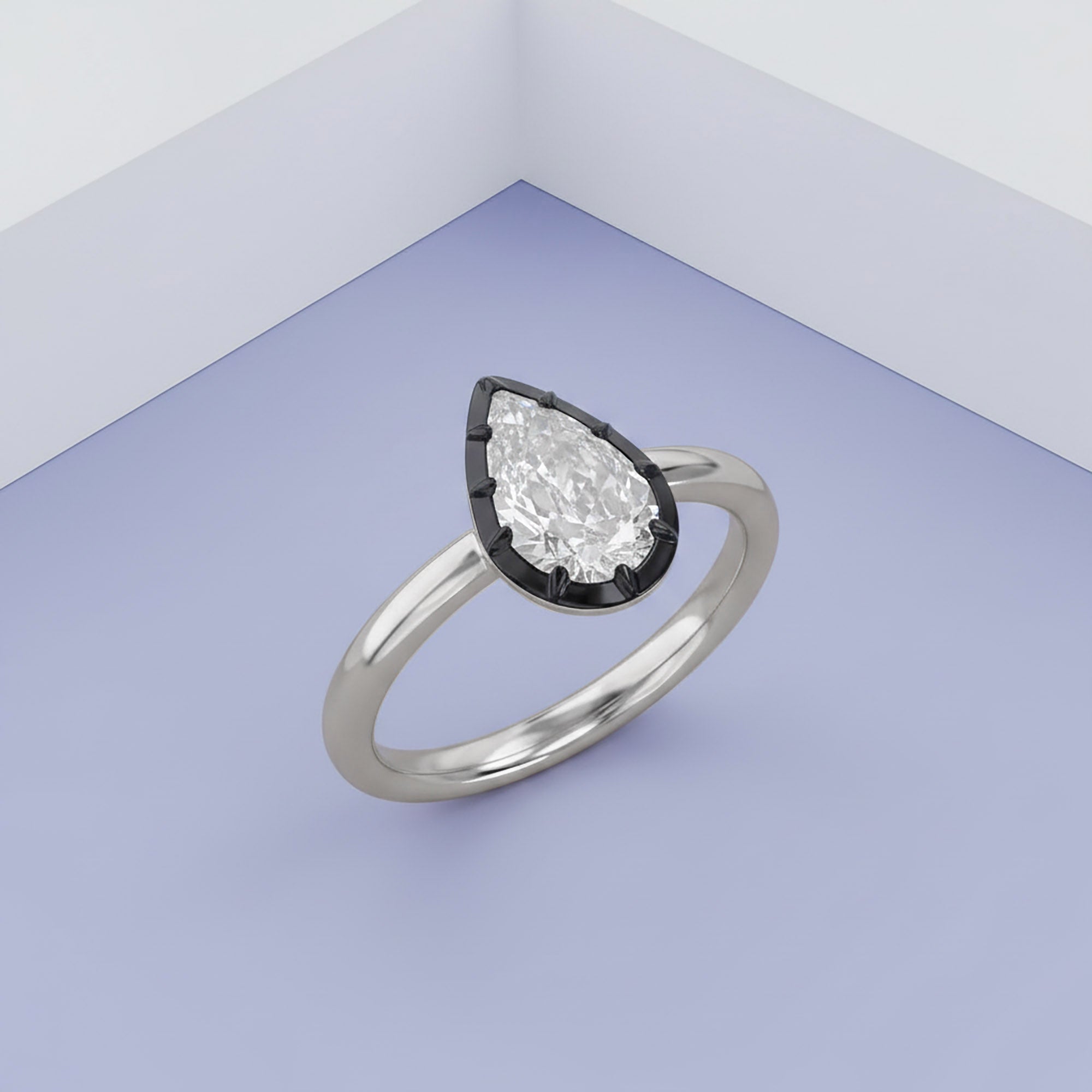 Georgian Solitaire Engagement Ring 1 Carat Lab Grown Diamond