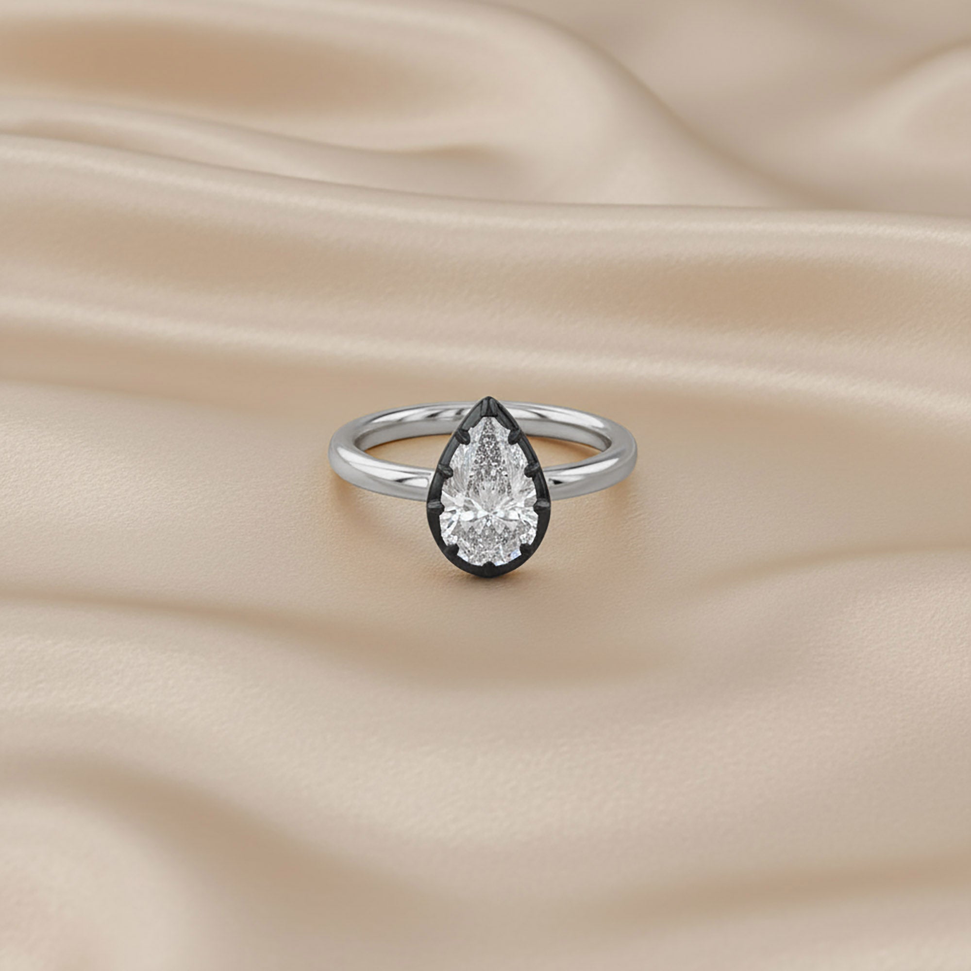 Georgian Solitaire Engagement Ring 1 Carat Lab Grown Diamond